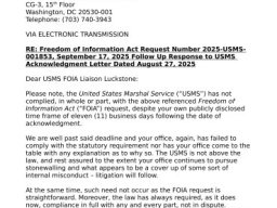 United States Marshal FOIA Cover Up